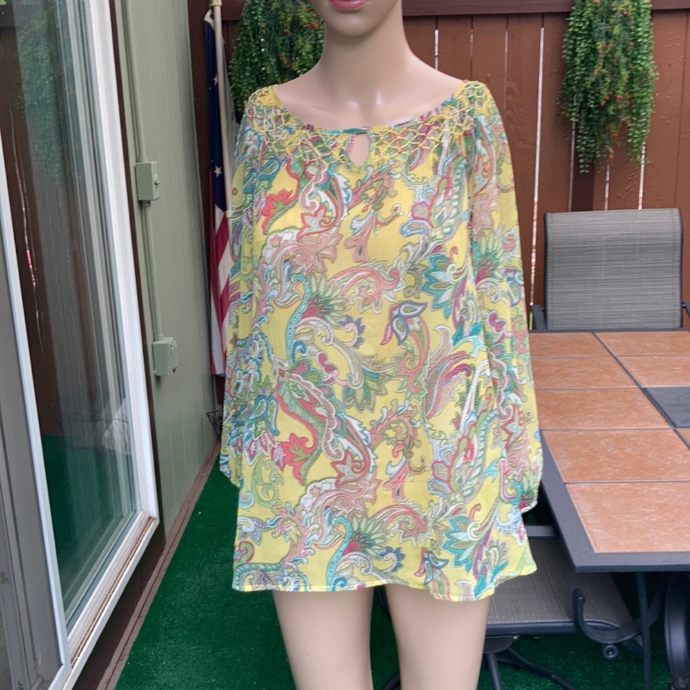 Charter Club Dressy Print Tunic size 12